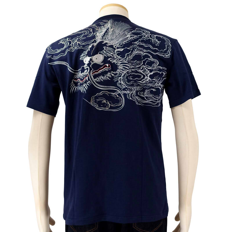 ST-401 雲龍刺繍半袖Tシャツ