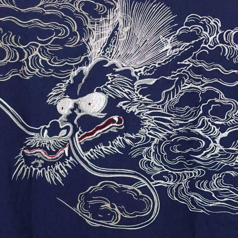 ST-401 雲龍刺繍半袖Tシャツ